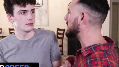 Stepdaddy Teaches Mischievous Stepson Derek Allen Respect By Filling His Asshole With Cum - DadCreep