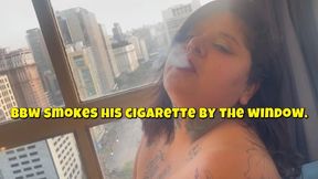 BBW smoking at his window by Turbinada