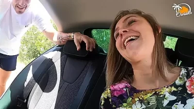 Amateur Couple's Wild Public Car Fuck Session