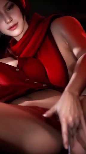 Iconic moment from &quot;Resident Evil Ada Wong cosplay Dreamy Lesbian Pleasure Uncensored Hentai AI generated&quot;