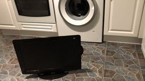 Screen destroyed with heels