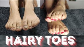 Hairy toes polish