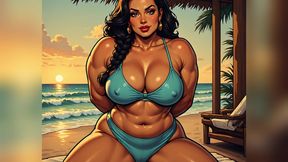 Tanned Beach Babes Ai Art