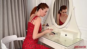 Super Hairy MILF Masturbates with Her Fingers to Orgasm