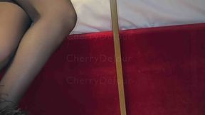 Fur Goddess playing around with dildo
