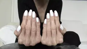 Beautiful Hands - White Long Fingernails