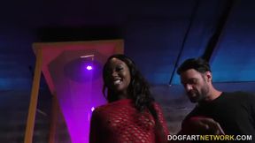 Hot ebony babes enjoy anal and gangbang action