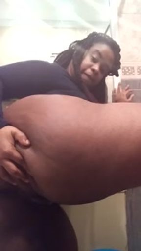 Hairy Thick Thighs Curvy Ebony BBW Strip - Cami Creams