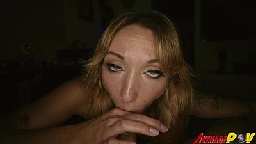 Big Tit Cutie Daisie Belle Gives Night Time Blowjob