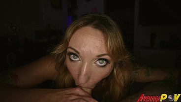 Big Tit Cutie Daisie Belle Gives Night Time Blowjob