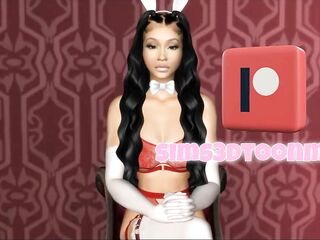 Saweetie black bunny fucked by large dick