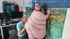 SSBBW STRIPPED NAKED OUT OF UNDERWEAR KISSED CARESSED AND JIGGLED SIDE VIEW