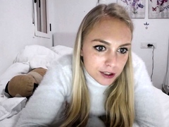 Busty blonde mature solo masturbation for webcam