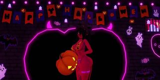 Futa Witch Succubus Destroys Pumpkin with Massive Cock Gush