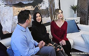 Jazmin Luv seduces new foster dad in a 3some