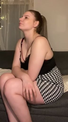 Lingerie model did her first porn casting and she did it like a pro