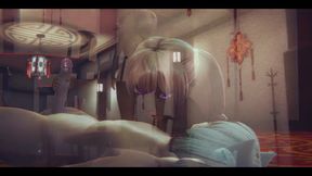 Furry Hentai - Rabbit Girl and Girl Having Sex with Two Cats Boys - Japanese Asian Manga Anime Film Game Porn