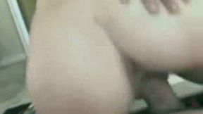 White sexy bitch with pear shaped sexy ass rides a big dick