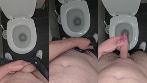 masked gay dom’s raw toilet jerk off tease - phantomgentx