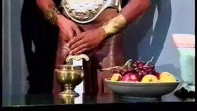 Sultry lesbians lick and suck on a juicy banana before eating each other's soaking pussies