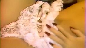 Saucy light-haired enchantress reaches orgasm rubbing her cunny