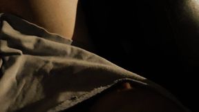 Sarah Drains the Battery with Her Bare Tits Out