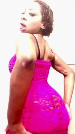 Fishnet dress twerk