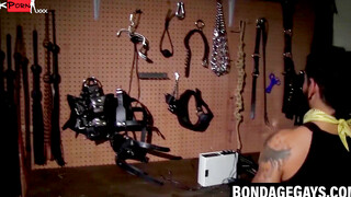 Ink-Dominated Stud Gets Rough Bondage Session with Painful Pleasure