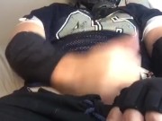 Football player cums