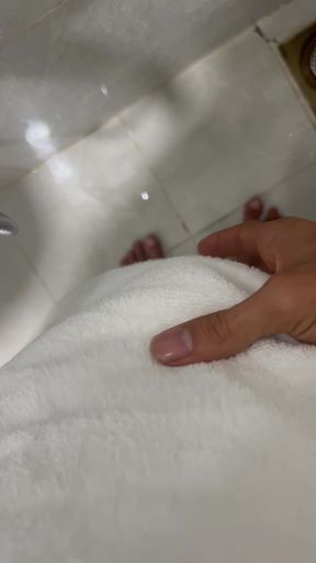 The Young Man Escaped Into the Bathroom to Relieve His Needs.