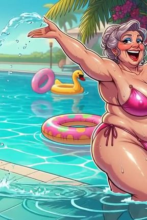 Poolside Curvy Matures