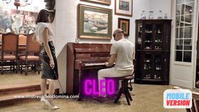 Cleo Domina - Piano lessons - A very demanding Teacher -ROLE PLAY-MOBILE VERSION