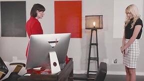 Trans boss fucks her assistant good