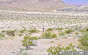 Milf Sofie Marie fucked POV outdoor in desert