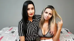 Kisses taboo extreme erotic black v s blonde top models