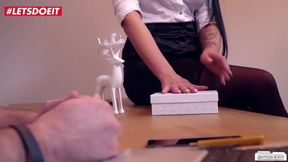 Office Christmas Party Transforms into Wild Group Sex Celebration