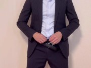 サンプル スーツリーマン君のオナニー