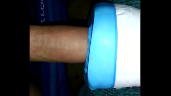 Teen fucks a homemade flesh light