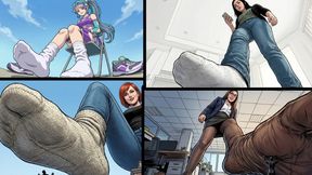 Giantess Socks Compilation Tiny POV Crush Under Nylon White Socks