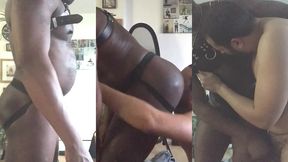 interracial duo duo cock sucking ass eating & titplay