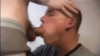 Twink Gives Raunchy Blowjob to Blonde Jock