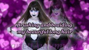 Brushing and braiding my beautiful long hair - WMV HD 1080p
