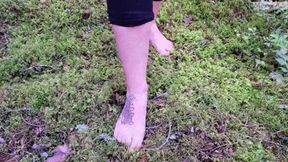 Beautiful Dirty Feet Trampling On a Bed Of Moss HD WMV