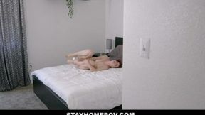 StayHomePOV - Tiny Redhead Teen Fucks BBC Roommate Lockdown (Zoe Oliver)