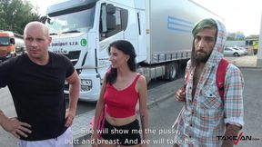 She will get a ride, but not without jizz on her butt