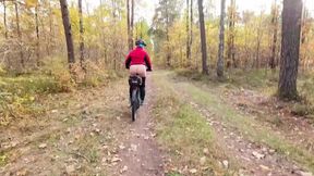When biking in the forest I often get horny and need to piss and masturbate to relax