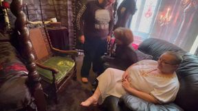 Part 1:- Teaching BlackBerryMILF with couples. Spanking, humiliation, oral and sex!
