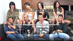 ”Four old & young ladies are the centre of a group sex group sex”