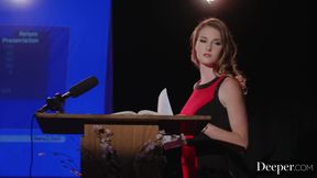 Blonde rides his penis with much penis and touches it all the time