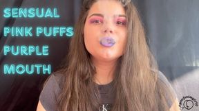 Sensual Pink Puffs Purple Mouth